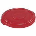Bsc Preferred Rubbermaid Brute Flat Trash Can Lid - 10 Gallon, Red H-1855R